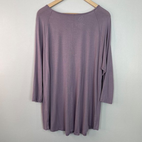 Maurices Top XXL Purple 3/4 Sleeve Stretch Knit Shirt Women's Casual - Picture 4 of 11